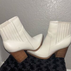 Marc Fisher White Booties